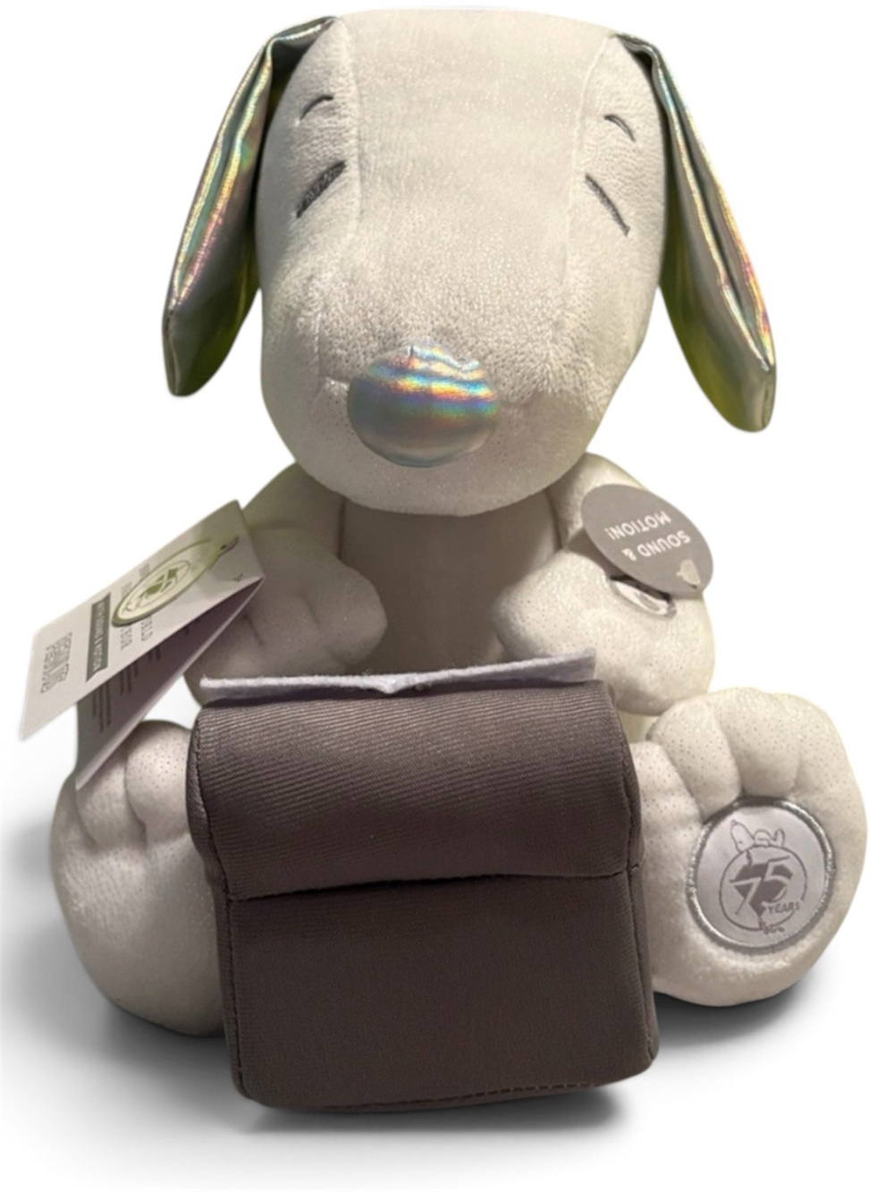 NWT Hallmark Peanuts 75th Anniversary Snoopy With Typewriter Musical Plush